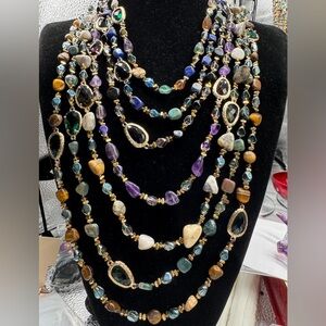 SOLD Stone necklaces **ONLY BLACK & MULTI available